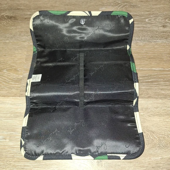 Vera Bradley Imperial Rose Tri-Fold Makeup Travel Brush Case - Picture 3 of 7